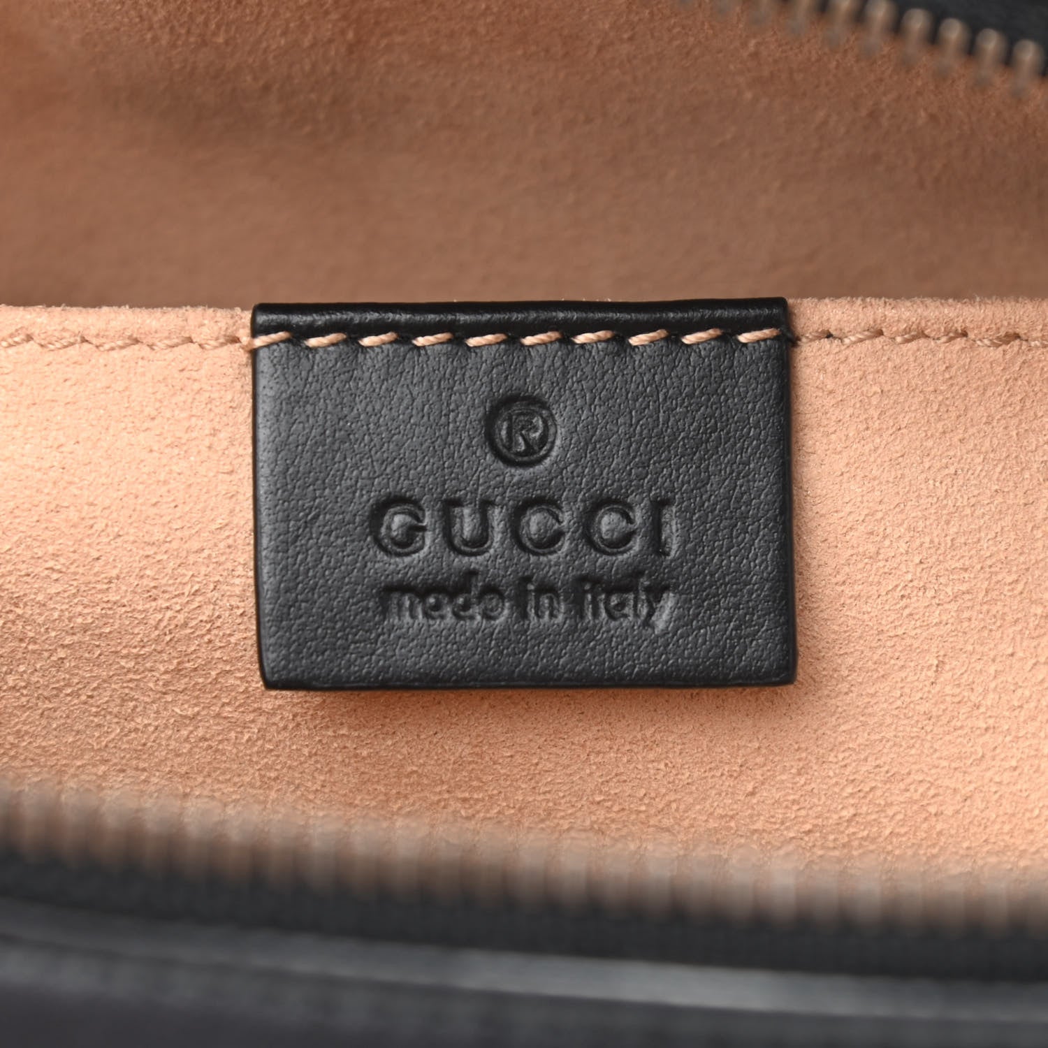 Gucci Calfskin Matelasse Animal Studs GG Marmont Belt Bag 85 34 Black 6 of 10