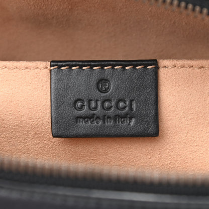 Gucci Calfskin Matelasse Animal Studs GG Marmont Belt Bag 85 34 Black 6 of 10