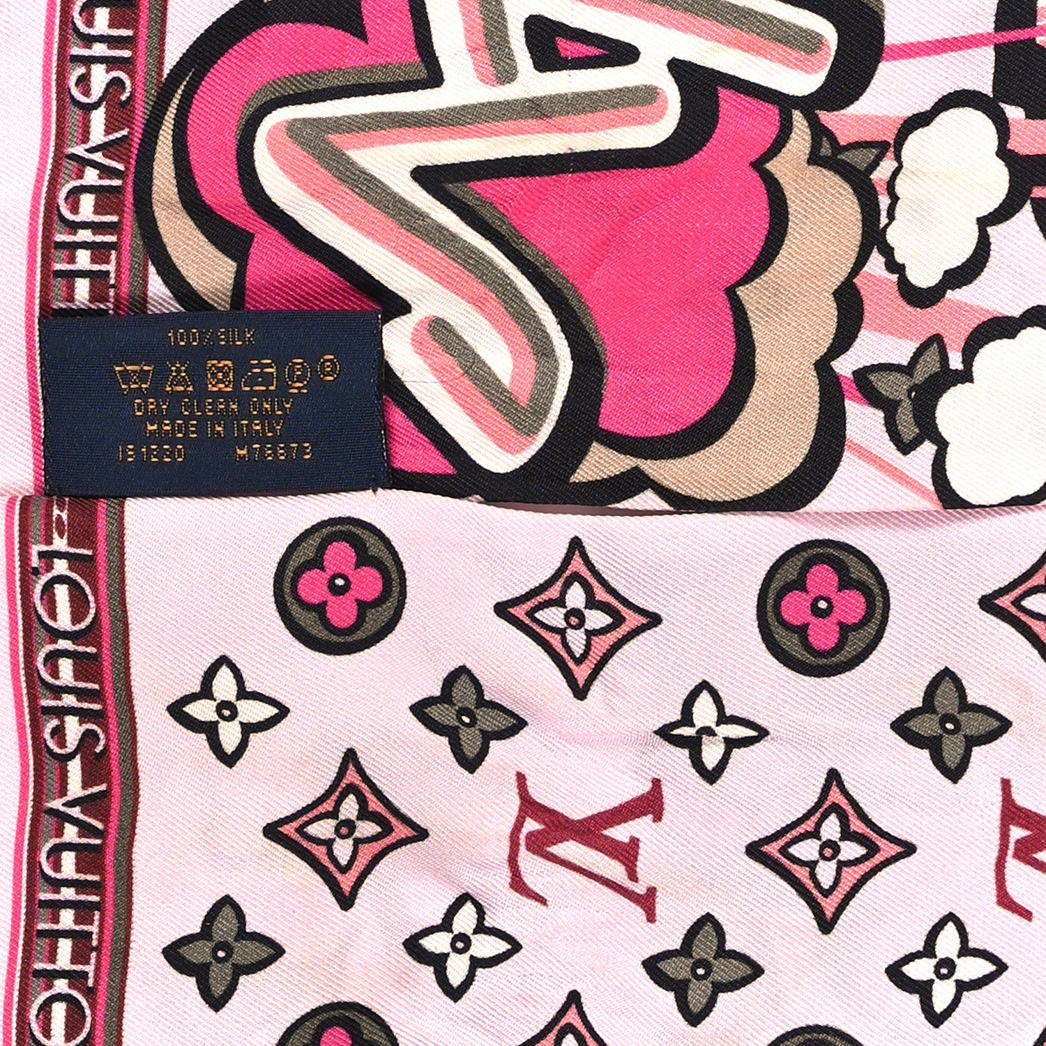 Louis Vuitton Silk Monogram Street Bandeau Rose 3 of 4