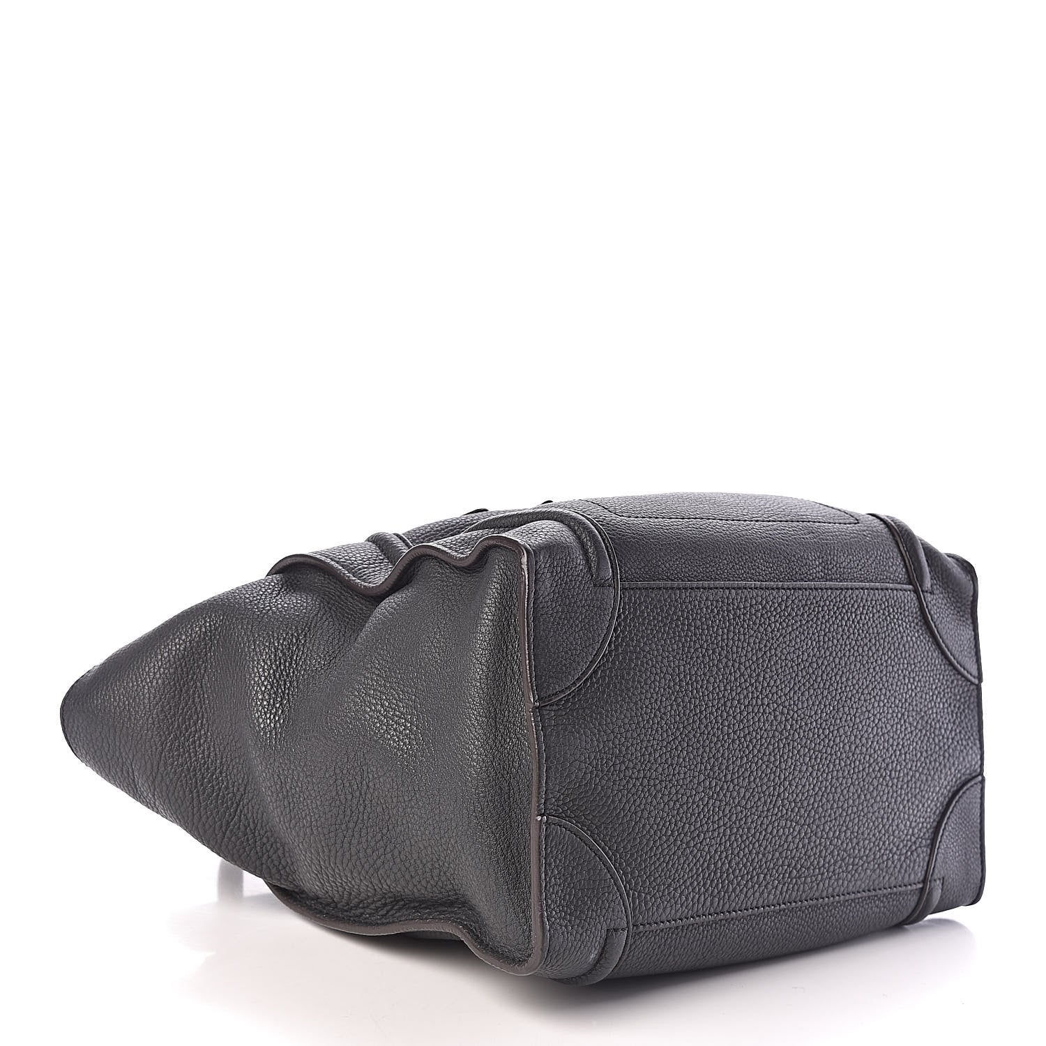 Celine Drummed Calfskin Mini Luggage Anthracite 4 of 15