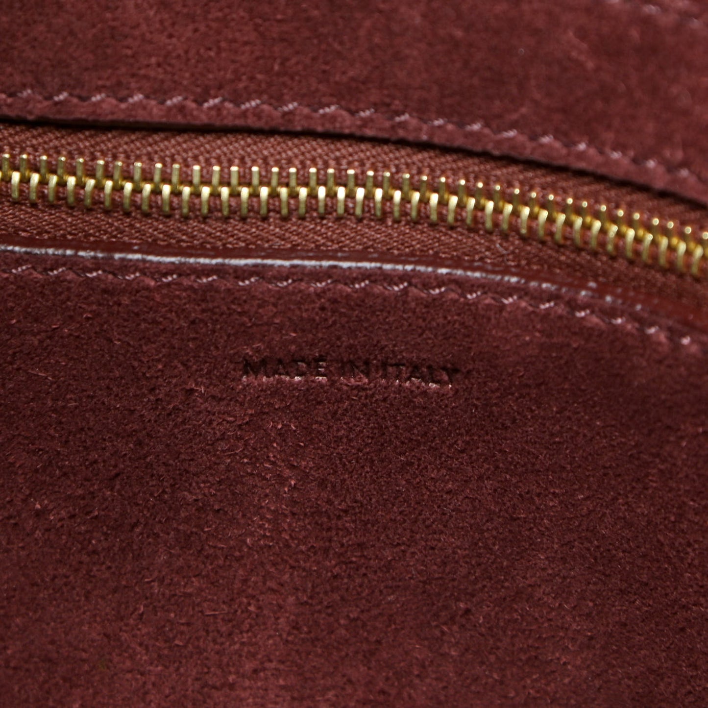 Soft Grained Calfskin Sangle Bucket Bag Burgundy