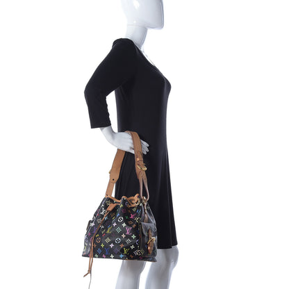 Louis Vuitton Monogram Multicolor Petit Noe Black 2 of 25
