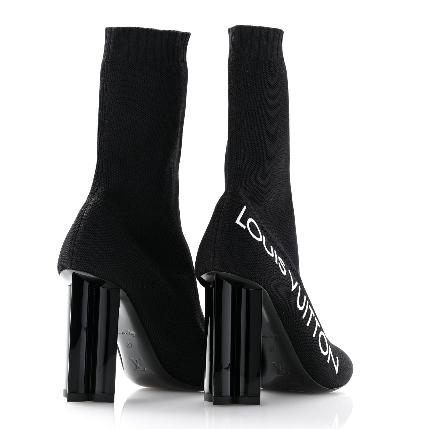 Louis Vuitton Stretch Fabric Silhouette Ankle Boots 37 Black 4 of 7