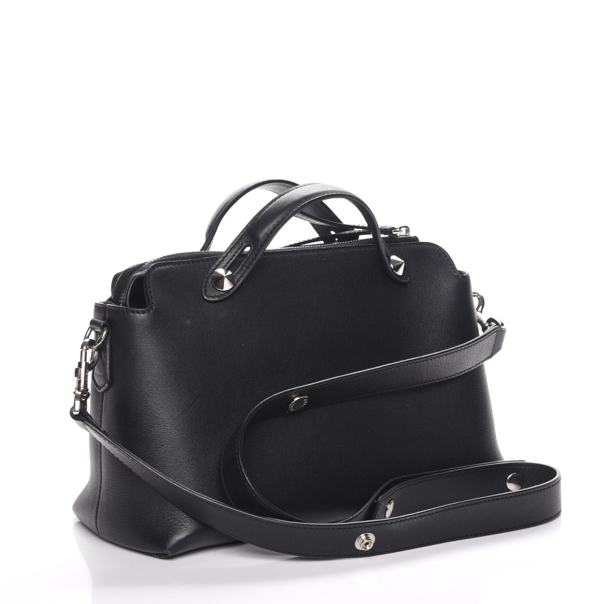 Fendi Vitello Dolce Medium By The Way Boston Bag Black 3 of 8