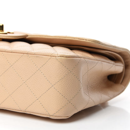 Chanel Caviar Quilted Medium Double Flap Light Beige 8 of 11