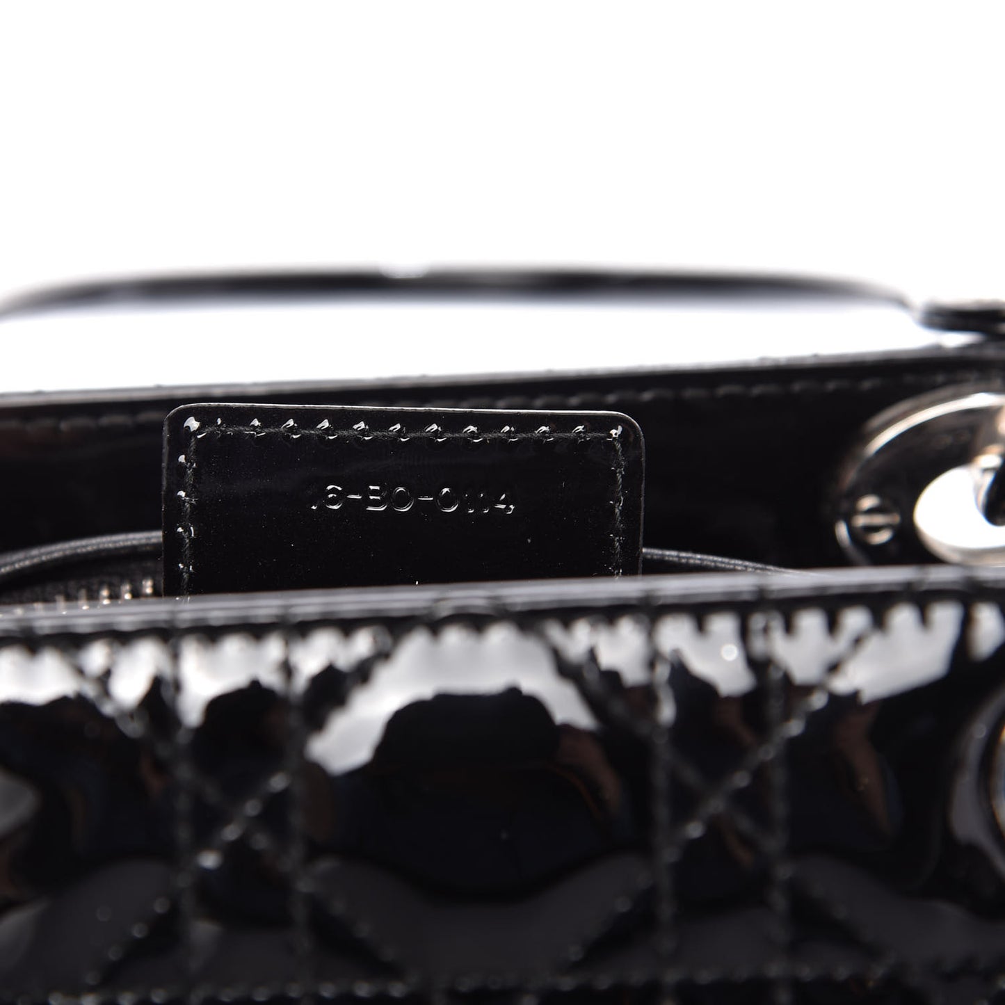 Patent Cannage Medium Lady Dior Black