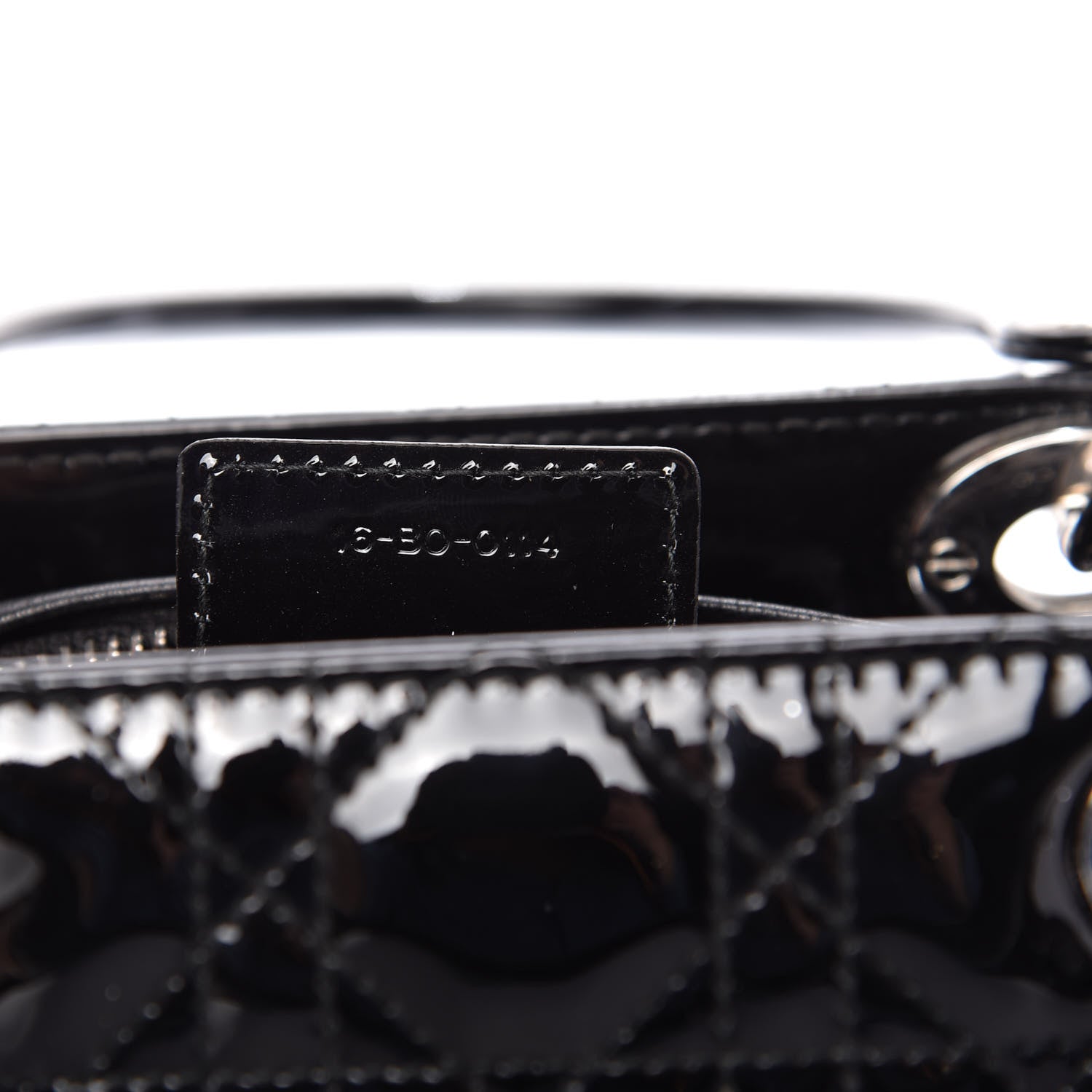 Christian Dior Patent Cannage Medium Lady Dior Black 9 of 10