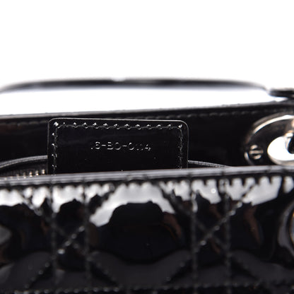 Christian Dior Patent Cannage Medium Lady Dior Black 9 of 10