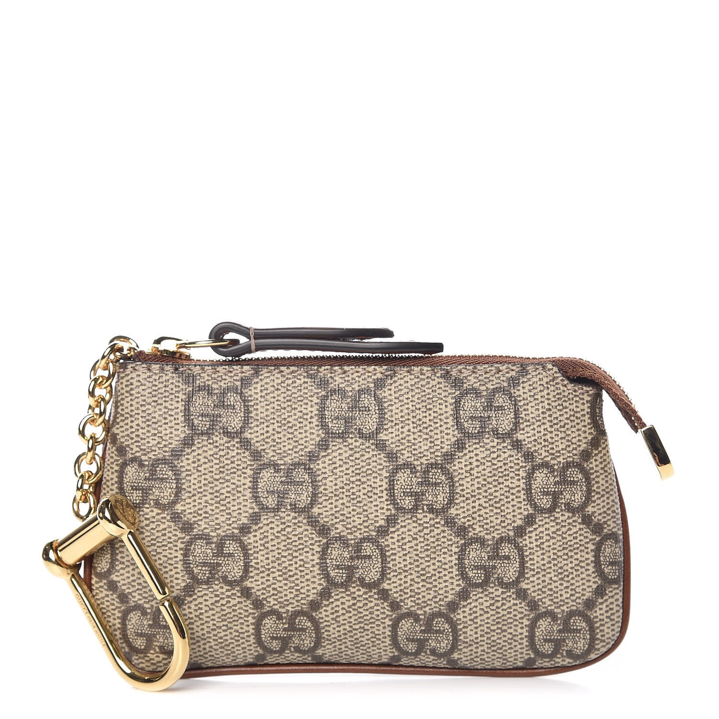 GG Supreme Monogram Key Case Brown