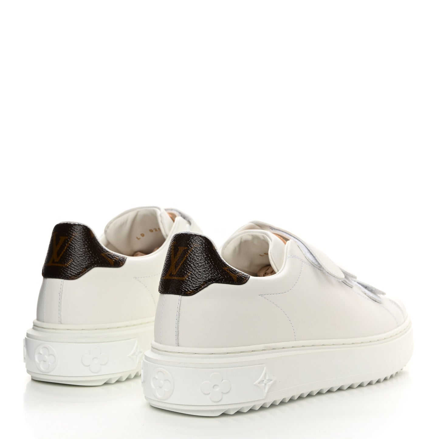 Lambskin Monogram Time Out Sneakers 37 White