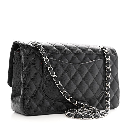 Chanel Caviar Quilted Medium Double Flap Black 3 of 12