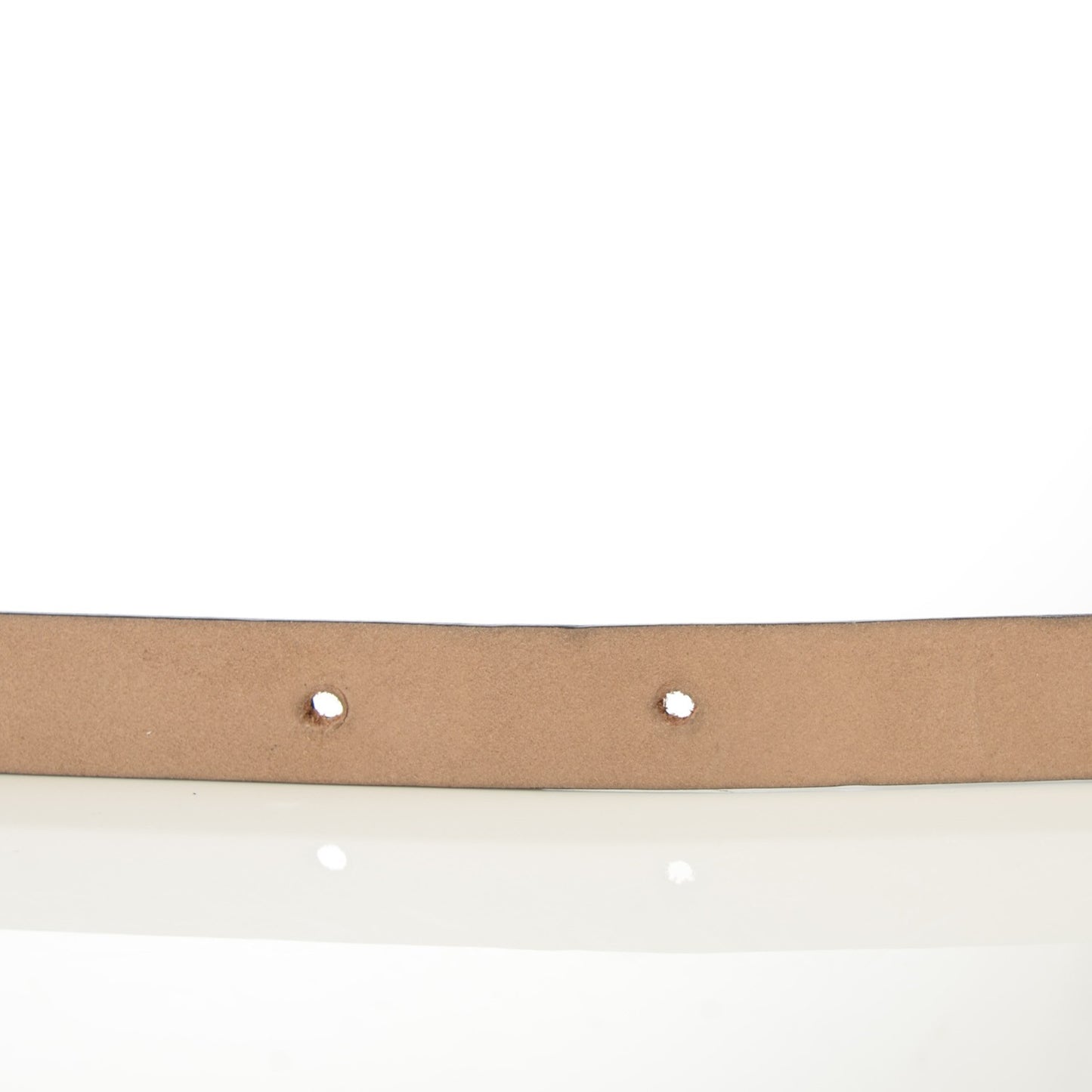 Patent Leather CC Logo Skinny Belt 90 36 Black