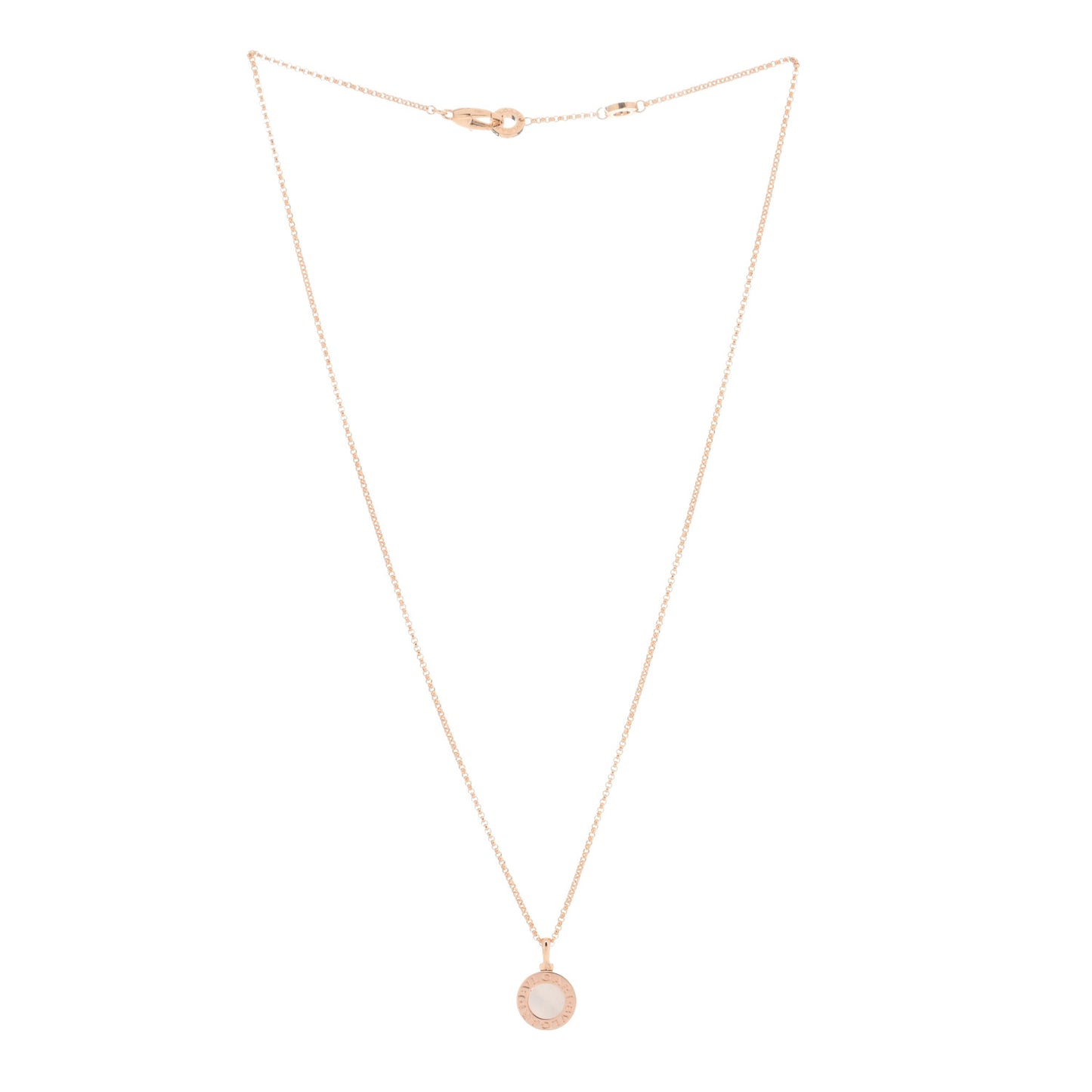 18K Rose Gold Mother of Pearl BVLGARI BVLGARI Pendant Necklace