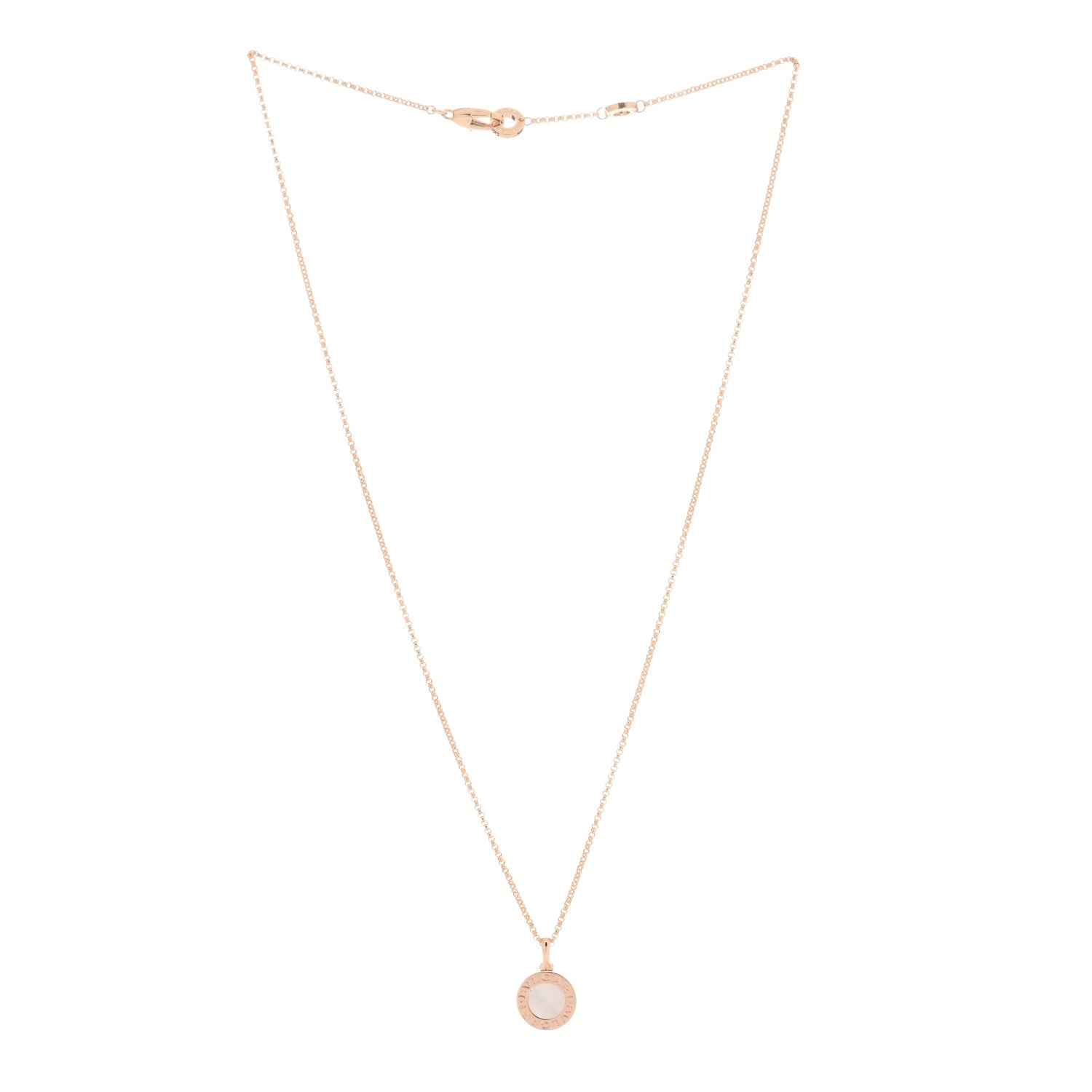 Bulgari 18K Rose Gold Mother of Pearl BVLGARI BVLGARI Pendant Necklace 2 of 3