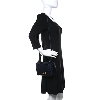Givenchy Crocodile Embossed Small ID Flap Navy 2 of 8