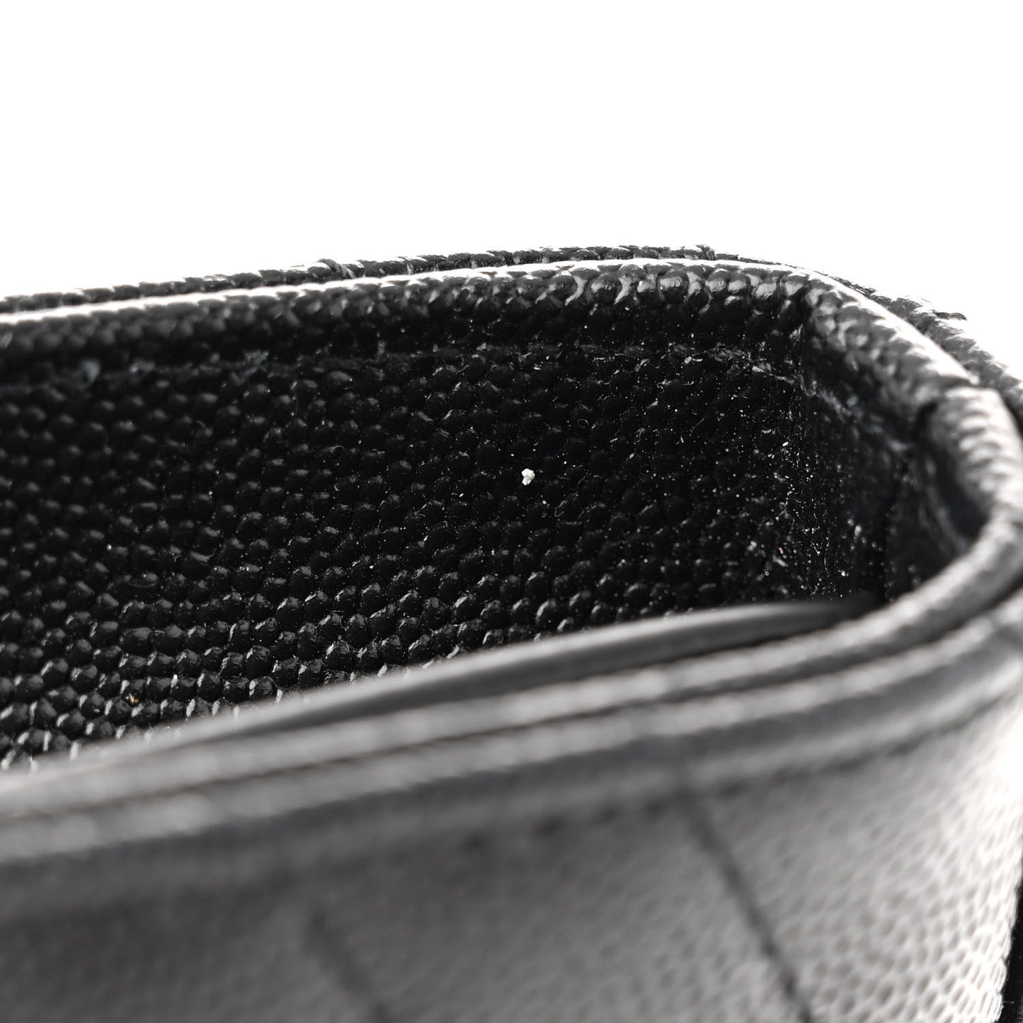 Grain De Poudre Matelasse Chevron Monogram Chain Wallet Black