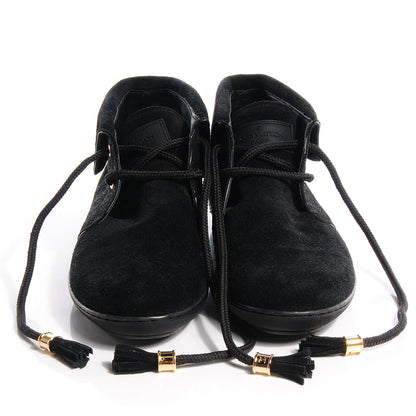 Louis Vuitton Suede Fold Over Sneakers 37 Black 2 of 8