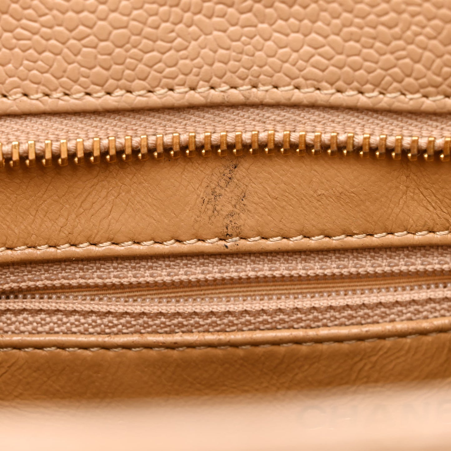 Caviar Quilted Medallion Tote Beige