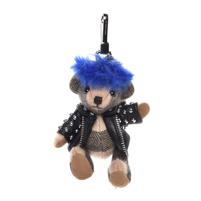 Burberry Cashmere Thomas Punk Teddy Bear Keychain Charm Camel 1 of 5