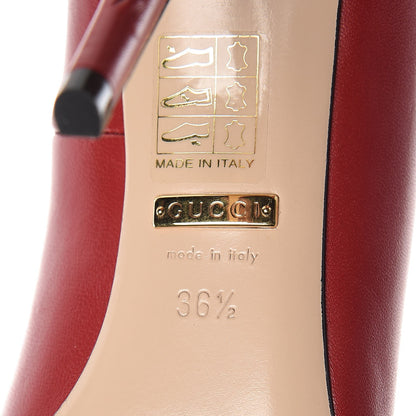 Gucci Nappa Queen Margaret Pumps 36.5 Hibiscus Red 6 of 7