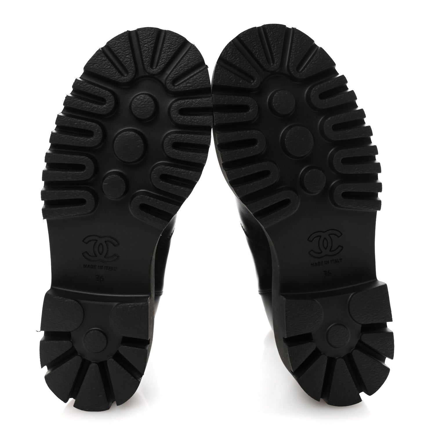 Chanel Calfskin Cap Toe CC Short Boots 36 Black 6 of 9