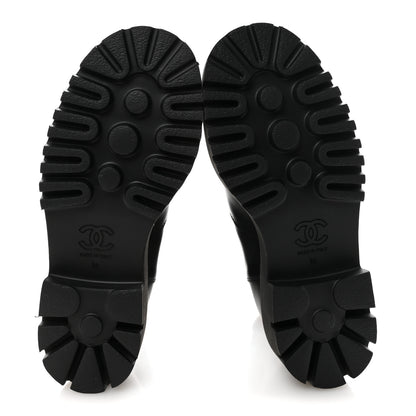 Chanel Calfskin Cap Toe CC Short Boots 36 Black 6 of 9