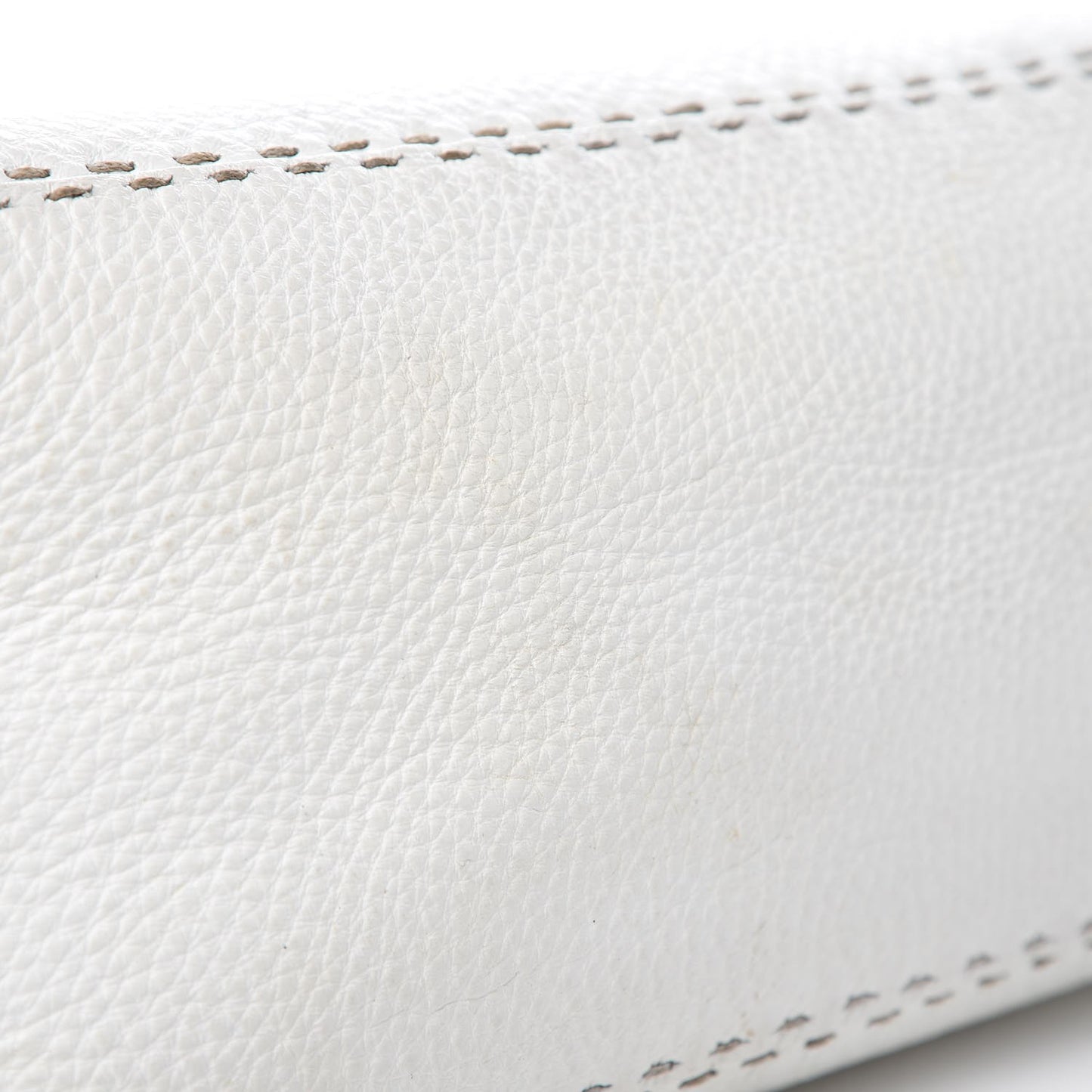 Calfskin Romano Selleria Chain Shoulder Bag White