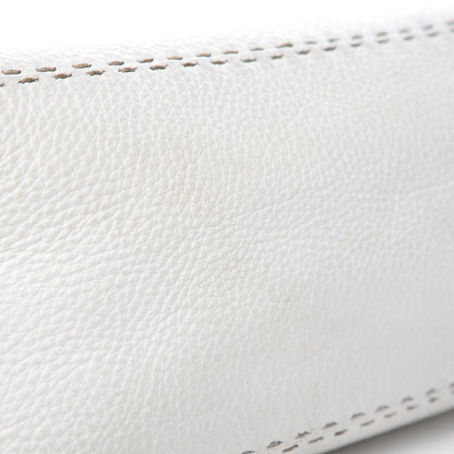 Fendi Calfskin Romano Selleria Chain Shoulder Bag White 10 of 11