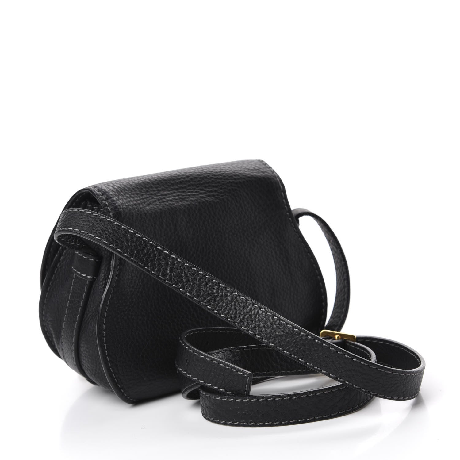 Chloe Calfskin Mini Marcie Round Crossbody Bag Black 3 of 10