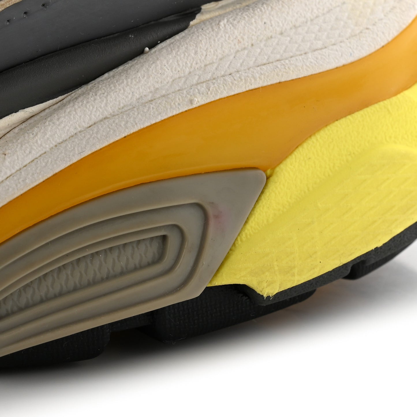Mesh Nylon Mens Track Sneakers 40 Yellow Black White