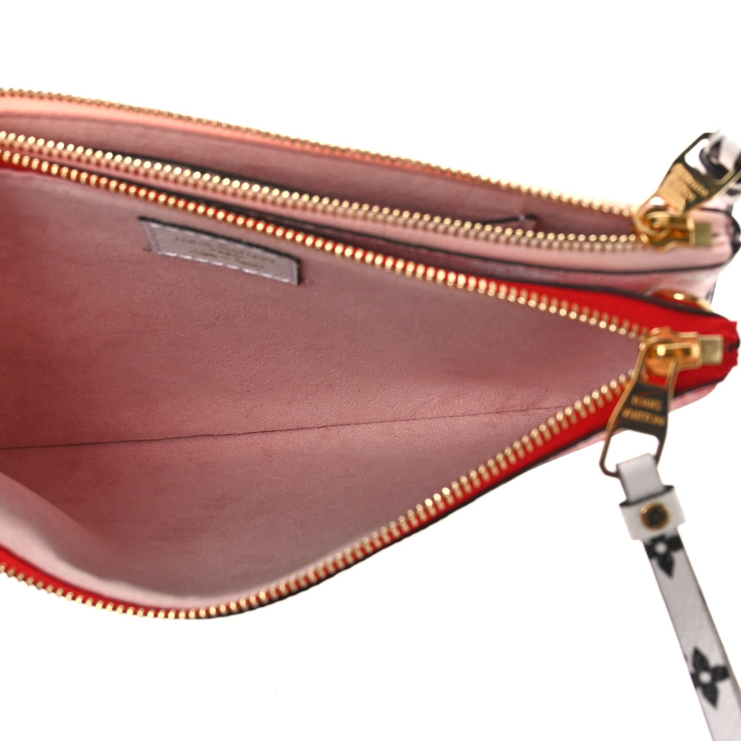 Monogram Giant Double Zip Pochette Rouge