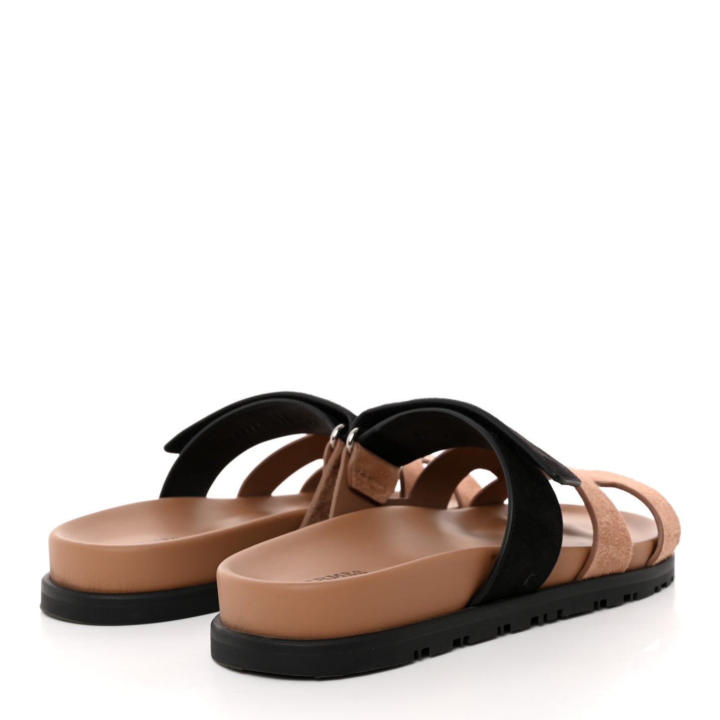 Suede Goatskin Womens Chypre Sandals 37.5 Rose Perle Black
