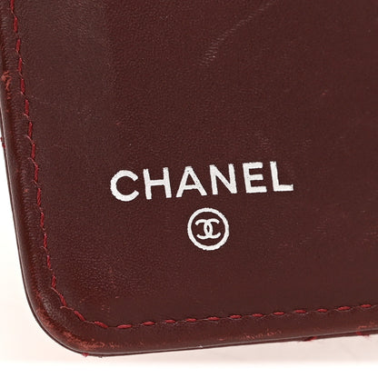 Chanel Caviar Quilted Yen Wallet Dark Red 6 of 12