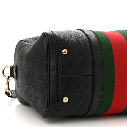 Gucci Calfskin Vintage Web Medium Boston Black 8 of 14