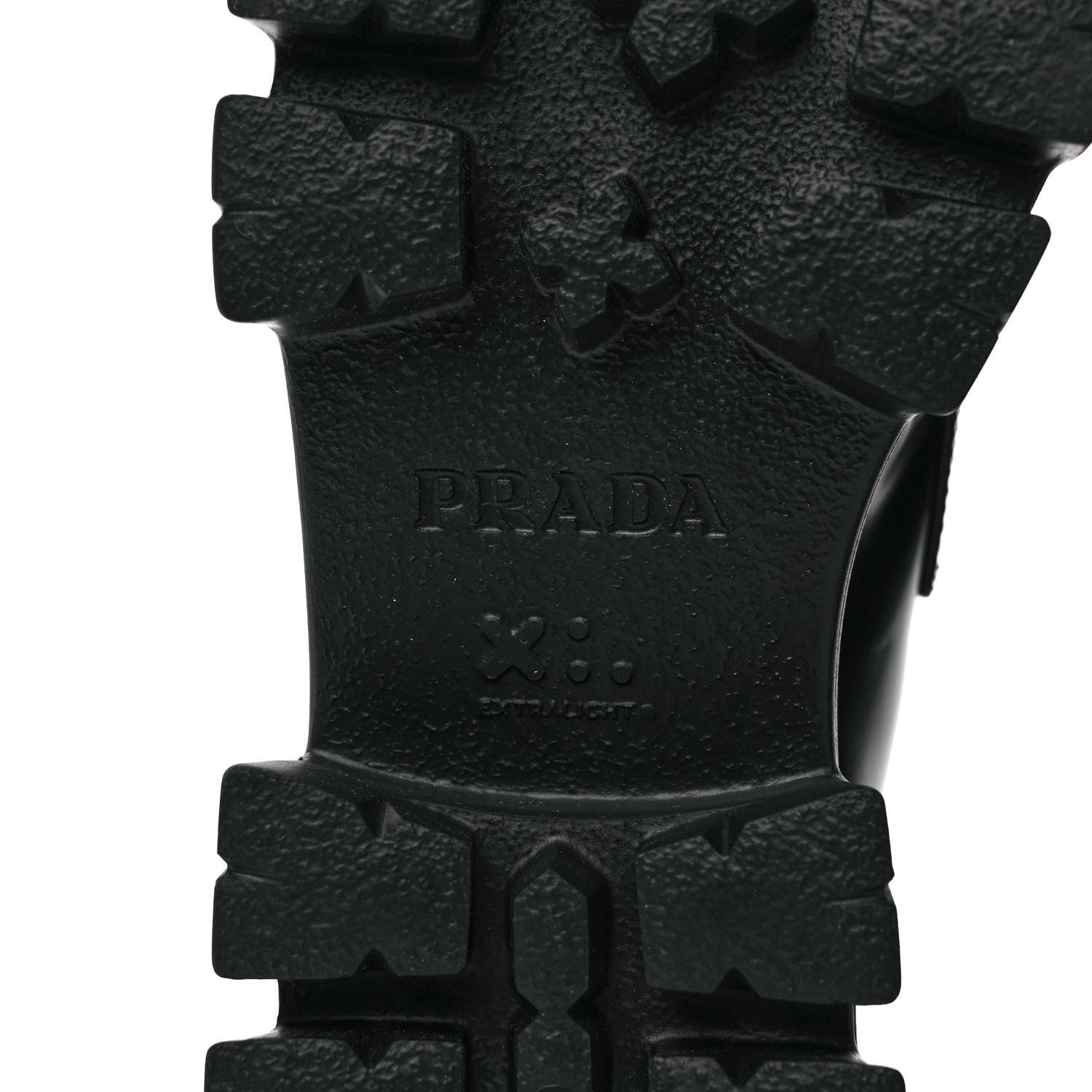 Prada Spazzolato Rois Metal Triangle Logo Monolith 55mm Loafers 37 Black 7 of 9
