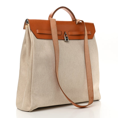 Hermes Toile Vache Calfskin Herbag 39 MM Natural 4 of 15