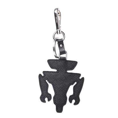 Prada Saffiano Robot Trick Keychain Black 3 of 6