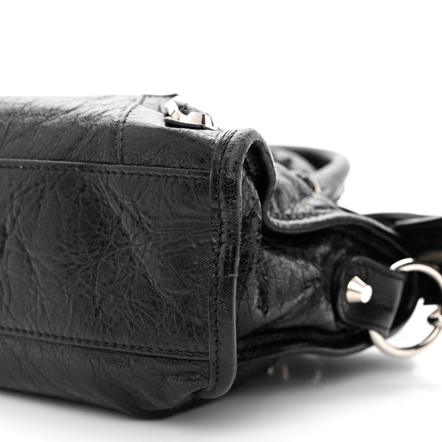 Agneau Classic Silver Hardware Mini City Black