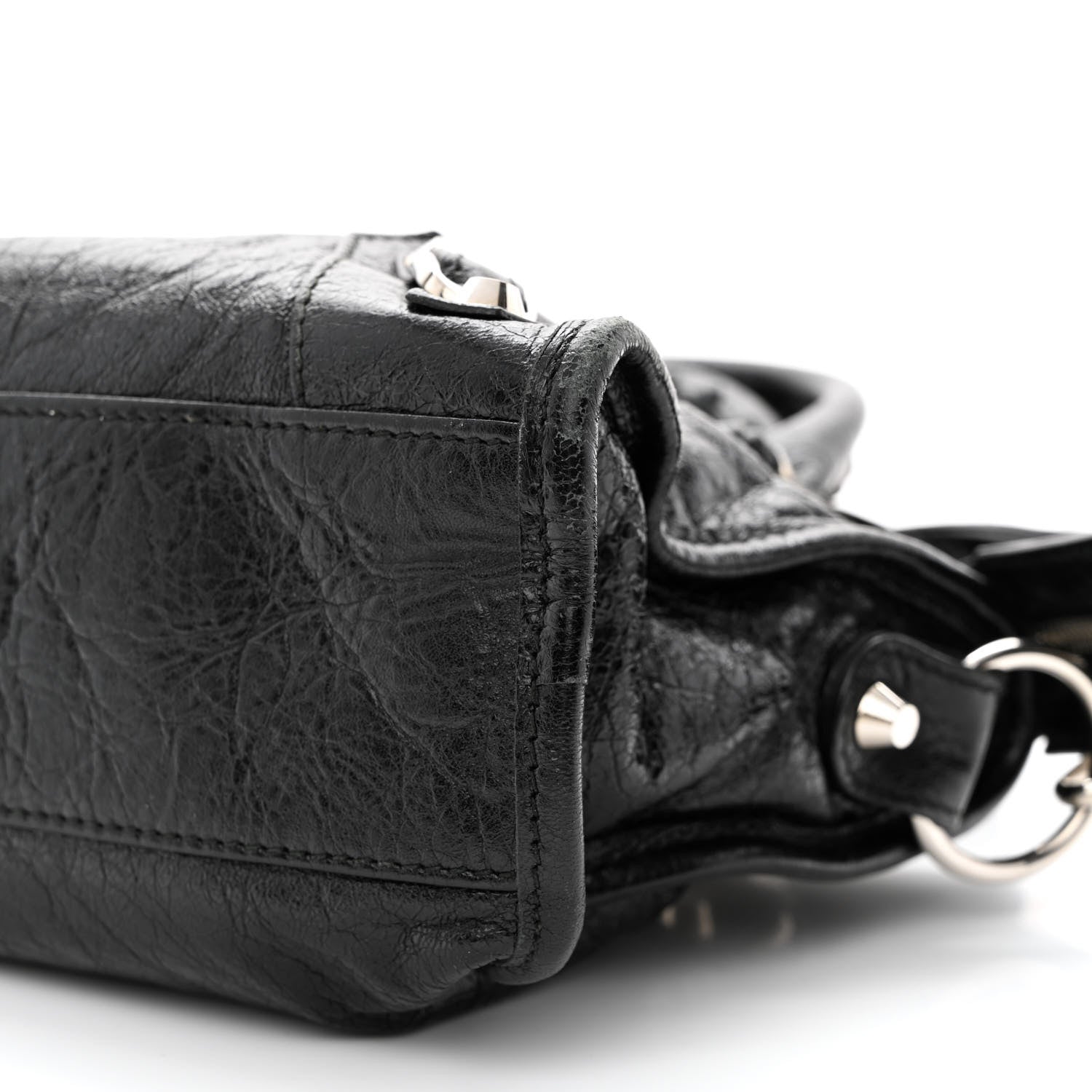Balenciaga Agneau Classic Silver Hardware Mini City Black 10 of 13