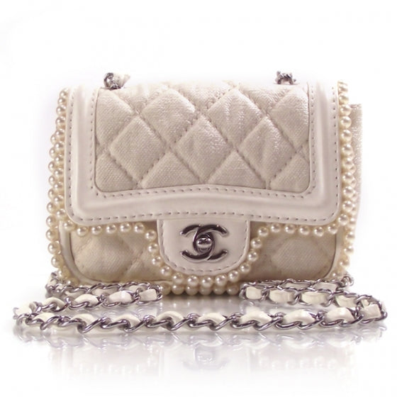Pearl Trim Quilted Small Flap