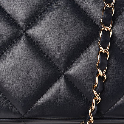 Chanel Lambskin Quilted Easy Carry Flap Navy 11 of 14