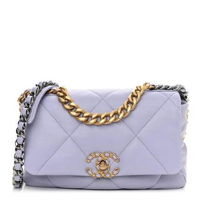 Chanel Lambskin Quilted Medium Chanel 19 Flap Light Purple 1 of 9