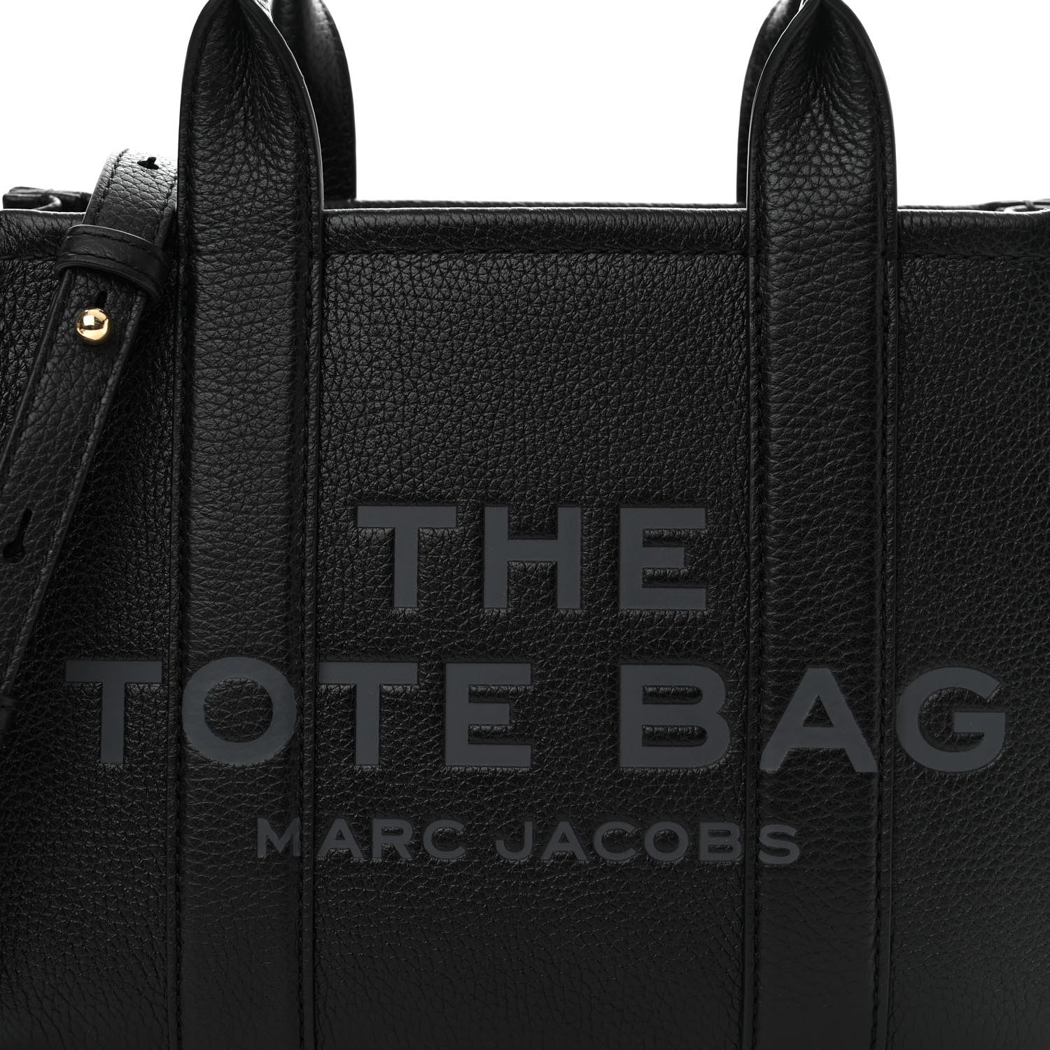 Marc Jacobs Grained Calfskin Small The Tote Bag Black 8 of 11