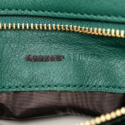 Gucci Roxy Calfskin Blondie Chain Shoulder Flap Bag Emerald 7 of 12