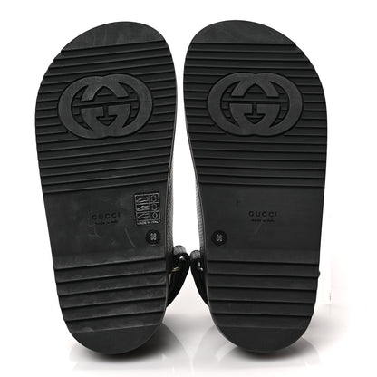 Gucci Malaga Kid Mini Double G Perforated Womens Dad Sandals 36 Black 5 of 9