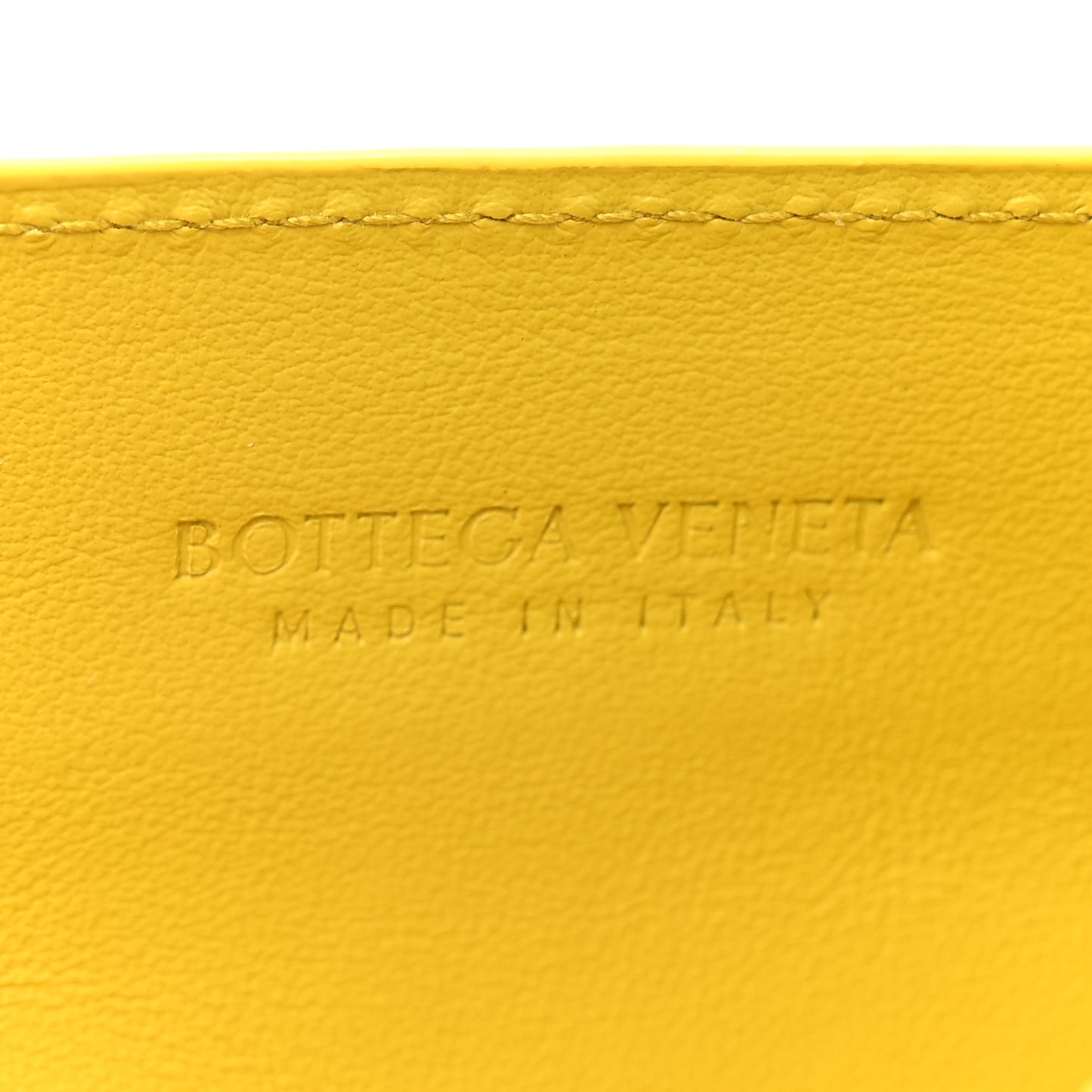 Nappa Intrecciato Card Holder Yellow Grey