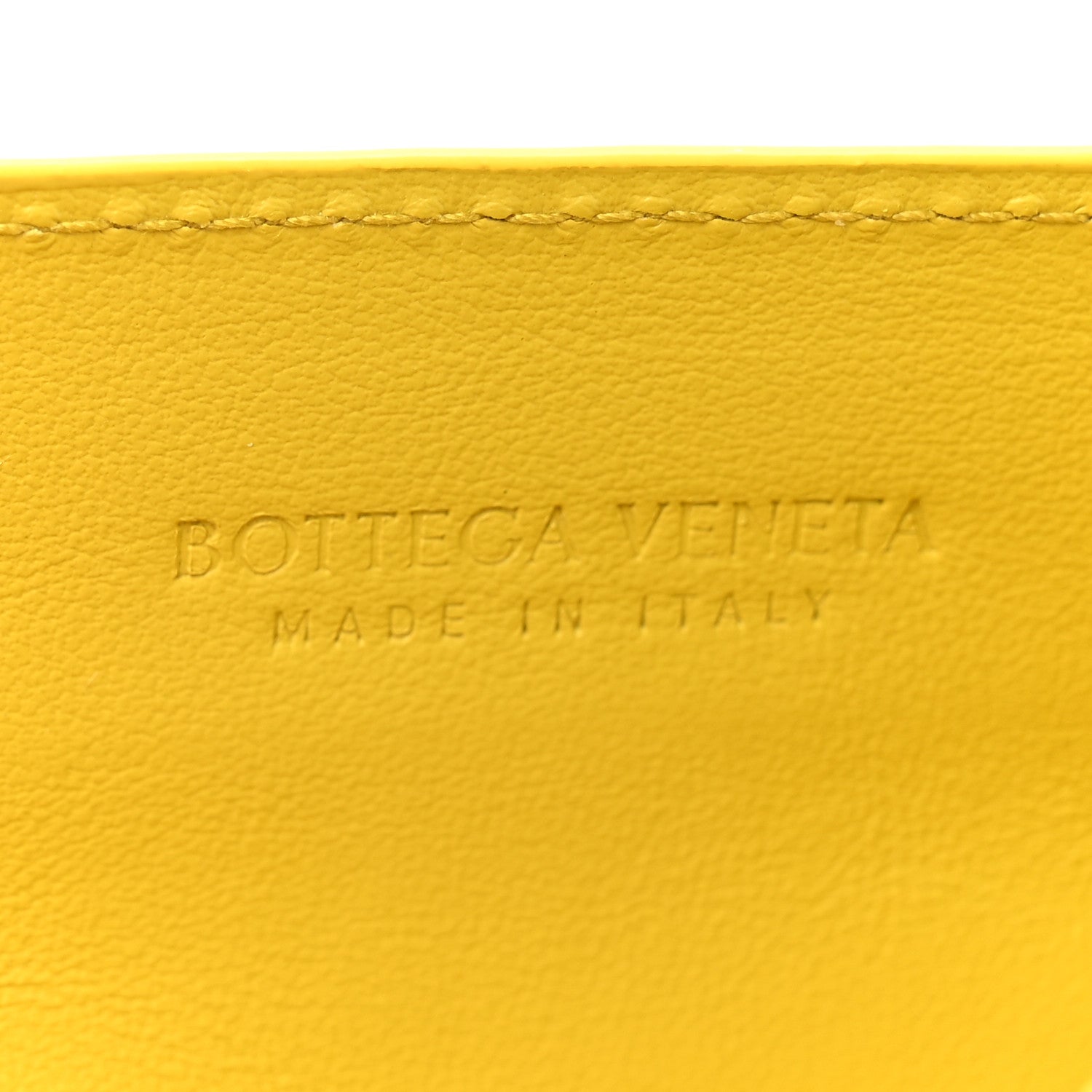 Bottega Veneta Nappa Intrecciato Card Holder Yellow Grey 6 of 8