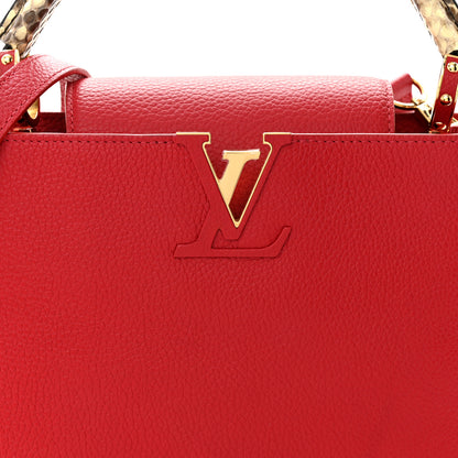 Louis Vuitton Taurillon Snakeskin Capucines PM Scarlet 7 of 11