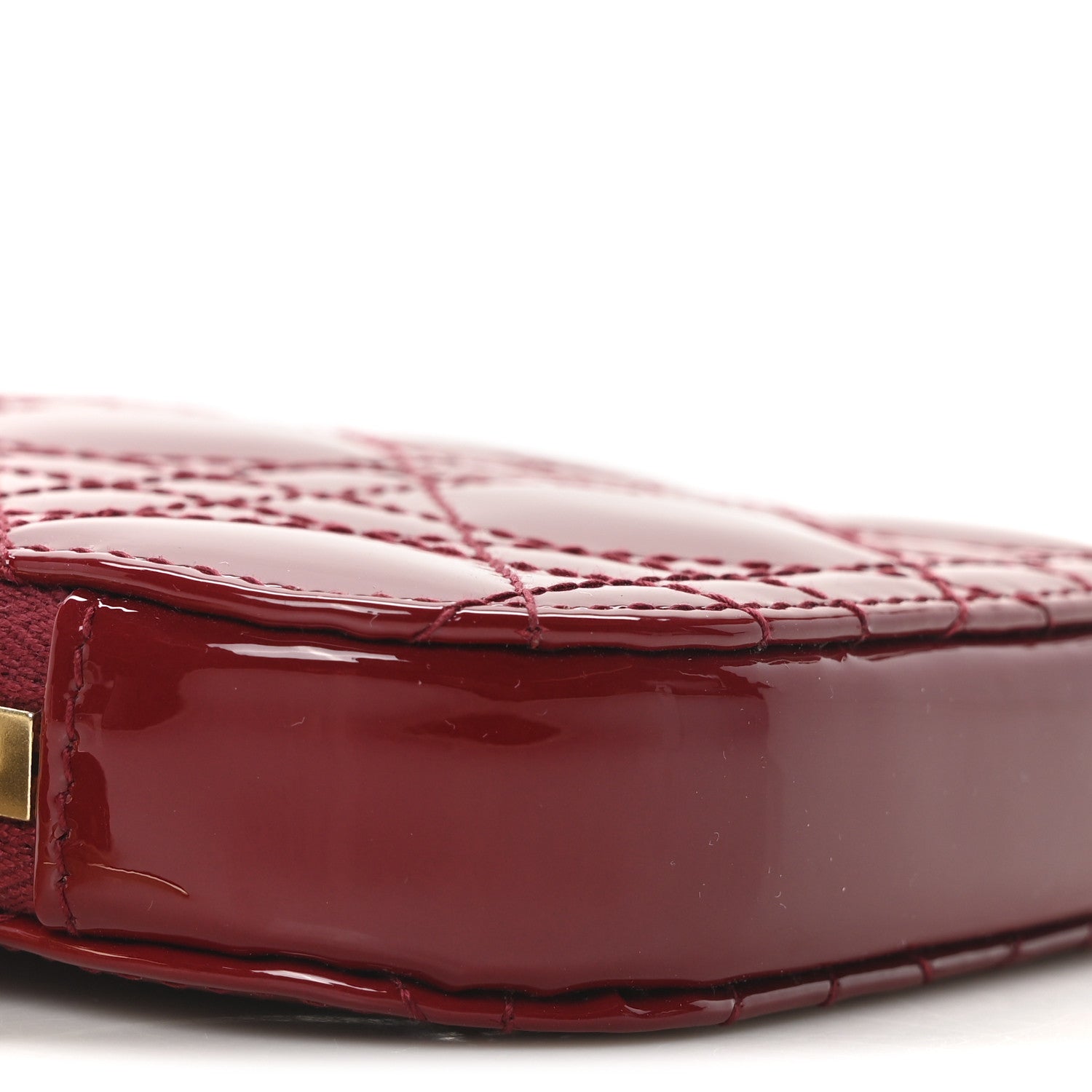 Christian Dior Patent Cannage Lady Dior Phone Holder Red 8 of 9