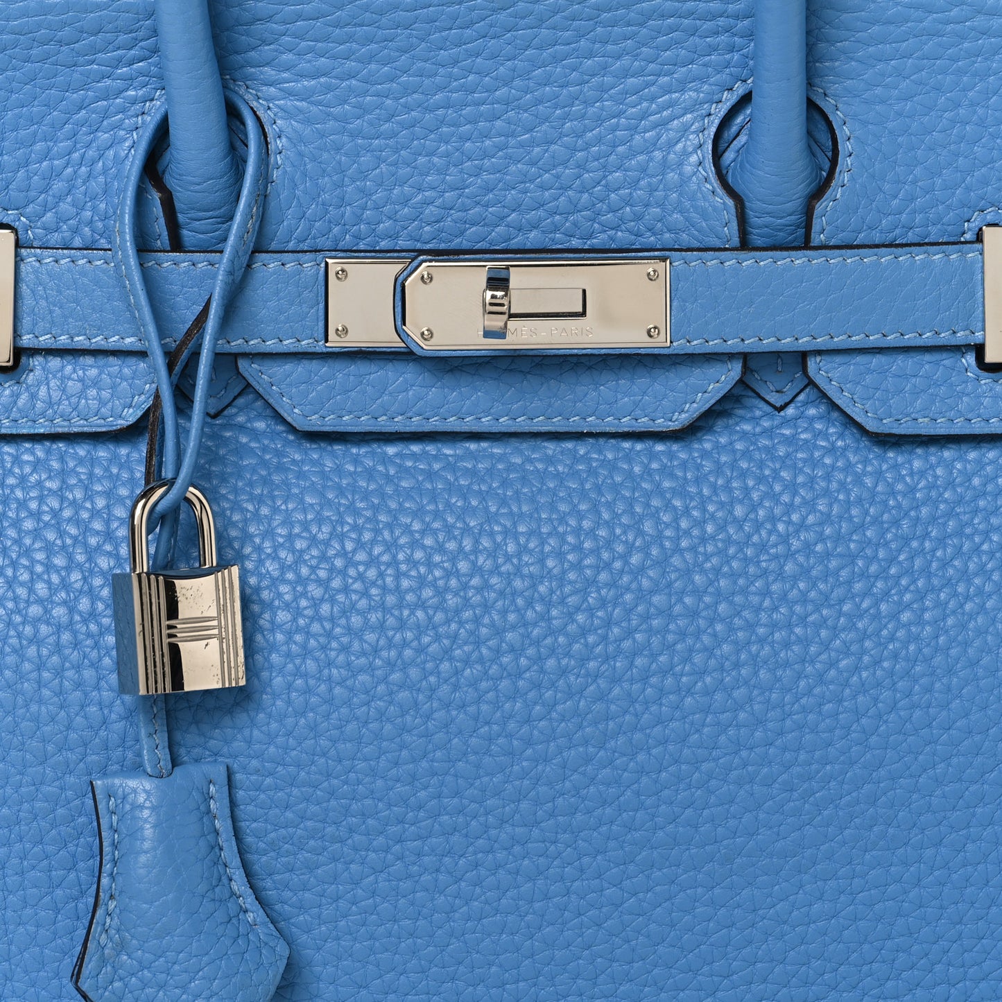 Taurillon Clemence Birkin 30 Bleu Paradis